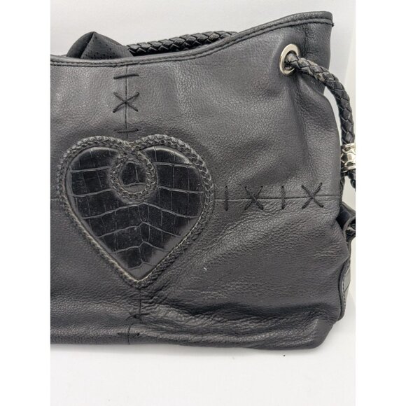 Vintage MC Marc Chantal Bag Black Leather? Silver Accents Small whimsigoth emo - Picture 4 of 14